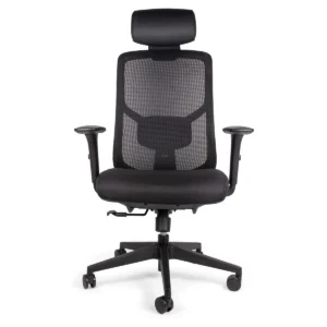 Silla ejecutiva ergonómica MIRELA negra vista frontal