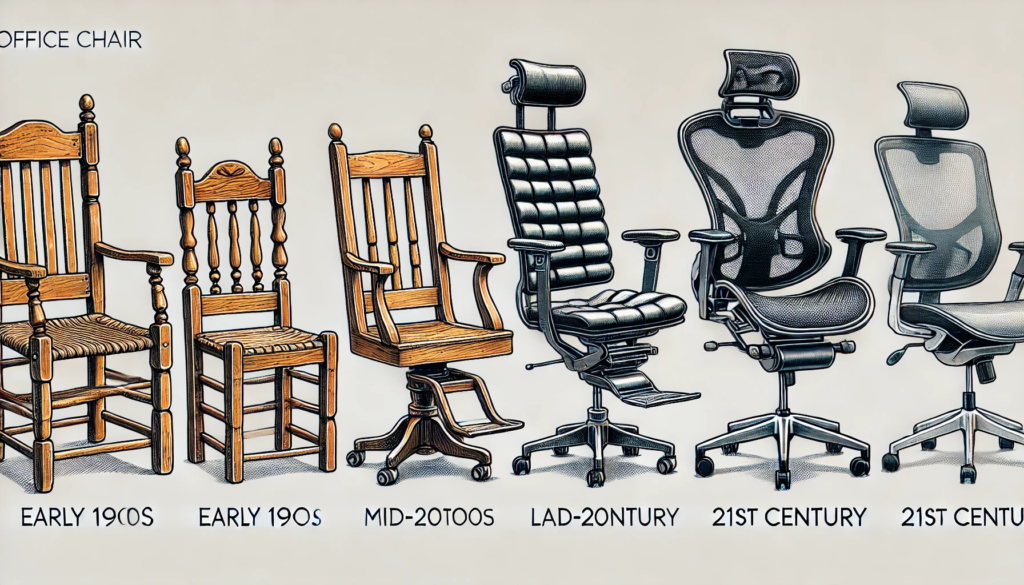 Sillas de oficina a través del tiempo