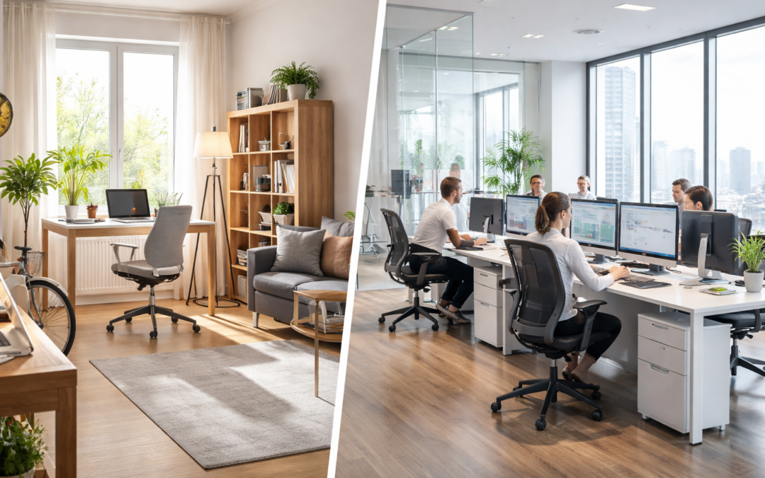 Diferencias entre sillas para home office y oficina corporativa