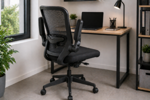 silla ergonomica compacta brazos abatibles oficina pequena