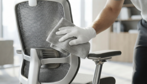 Limpieza diaria de una silla de oficina ergonómica