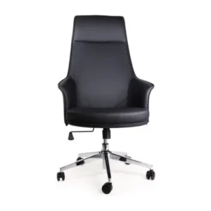 Sillón ejecutivo ABÚA negro con base cromada