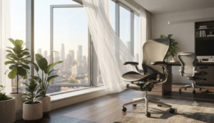 Ventilación de una silla de oficina para eliminar malos olores