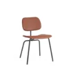 Silla TARENA Soft Leather - Vista frontal Silla de visita moderna TARENA café claro para oficina y recepción