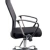 Solenna Negra silla ejecutiva vista lateral Silla ejecutiva Solenna Negra con respaldo de malla vista lateral