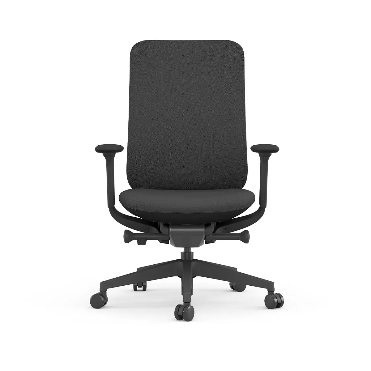 VELUNA NEGRO vista frontal Sillón ejecutivo VELUNA NEGRO en malla tela negra vista frontal